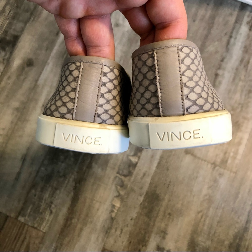 Vince Reptile Gray Snake Python Slip On Casual Sh… - image 5